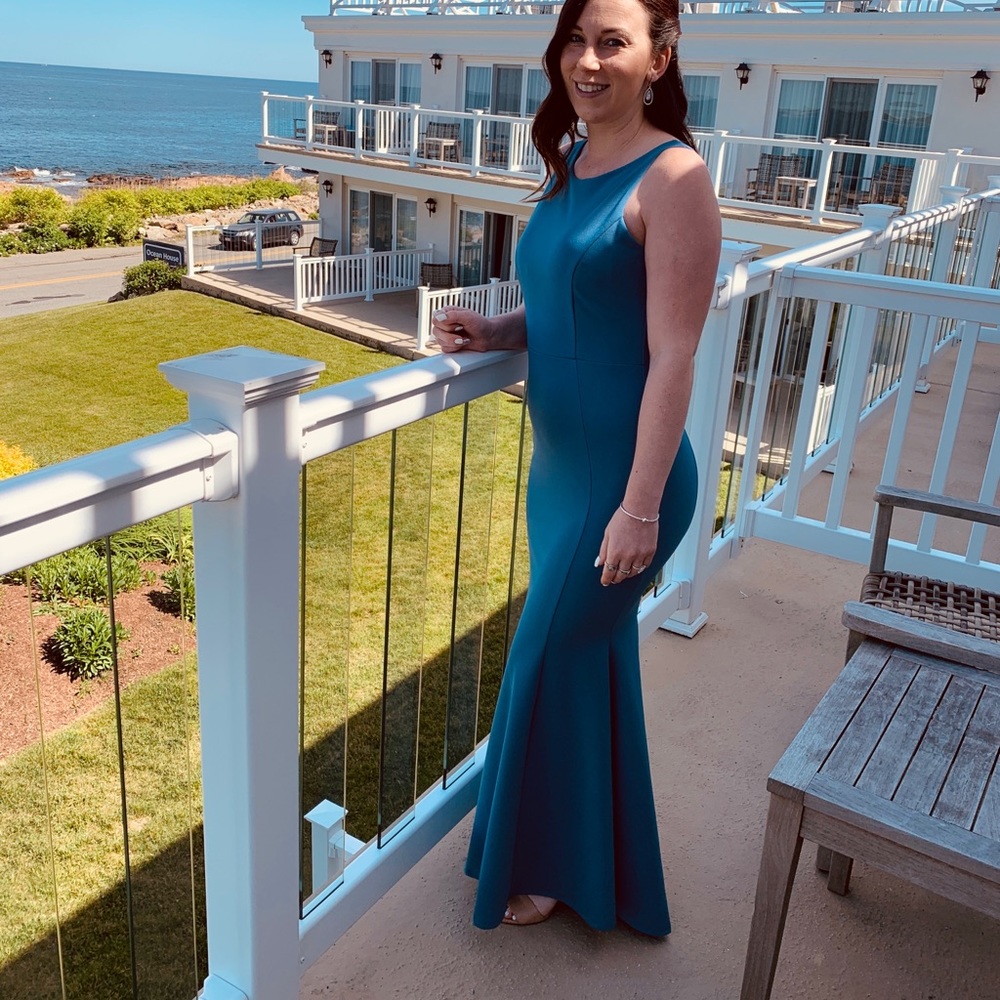 FLoor length Blue Dress